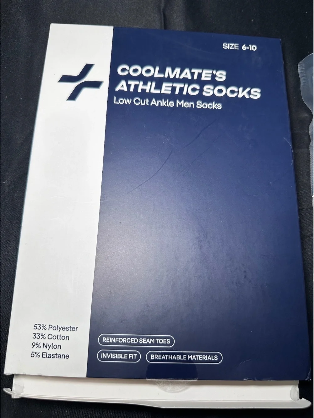 CoolMate Low Cut Ankle Socks for Men, 6 Pairs, Cotton Blend